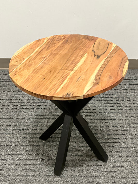 Round Wood Side Table 22H x 19W (New)