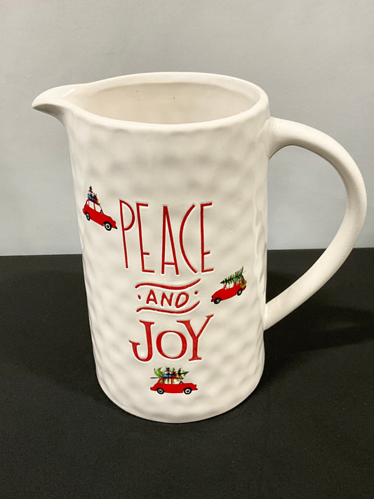 Ceramic Holiday Pitcher (Gently Used)