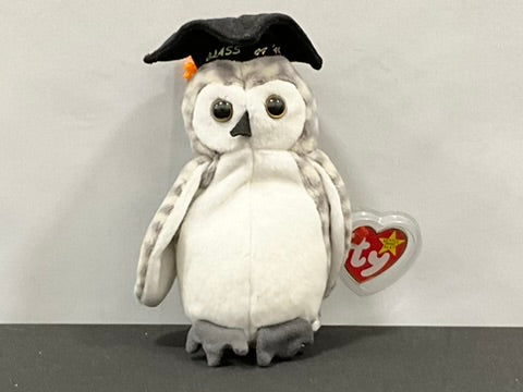 Wise, Wiser, Wisest Owl Beanie Babys Set of 3 (Gently Used)